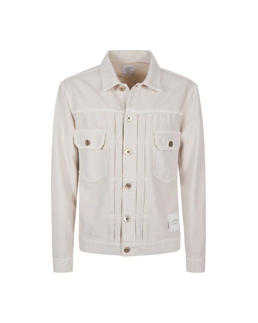 Eleventy Jassen ,Denim Denim Jacket Plissé Work in het Gray voor heren