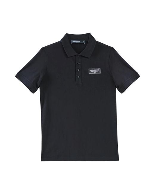 Karl Lagerfeld Black Polo Shirts for men