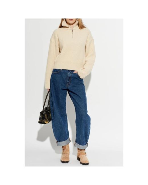 A.P.C. Natural Weit Gerippter Pullover