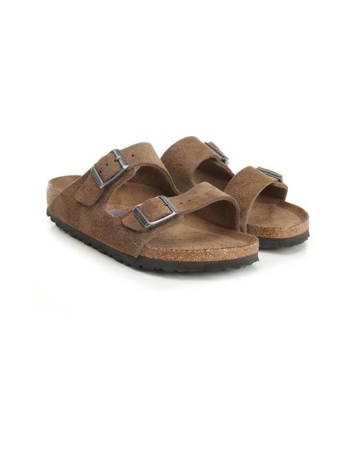 Birkenstock Brown Sliders for men