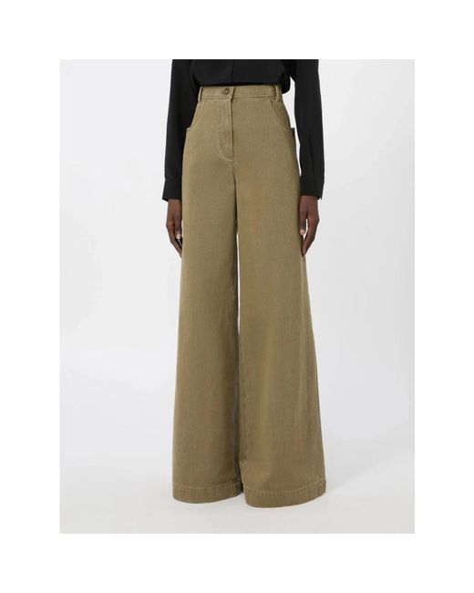 Max Mara Green Wide Trousers