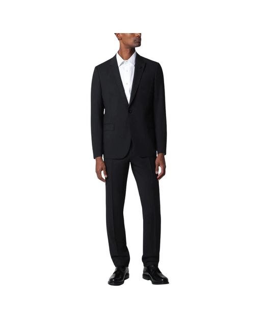 Lardini Kostuums ,Blauw ,Tweed Soiree Slim Suit in het Black voor heren