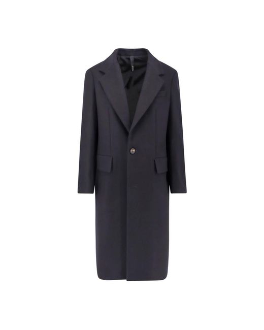 Hevò Blue Single-Breasted Coats for men
