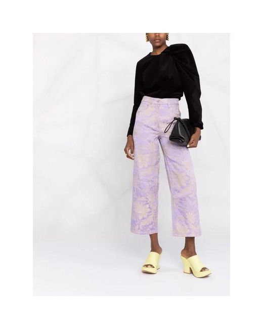 Dries Van Noten Fluwelen Top Met Lange Mouwen in het Black