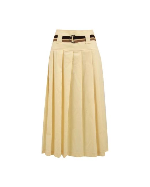 Drumohr Yellow Midi Skirts