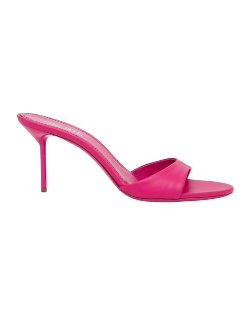 Paris Texas Pink Heeled Mules