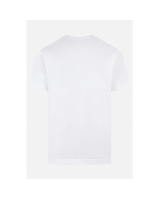 COMME DES GARÇONS PLAY Weißes t-shirt mit herz-logo-patch in White für Herren