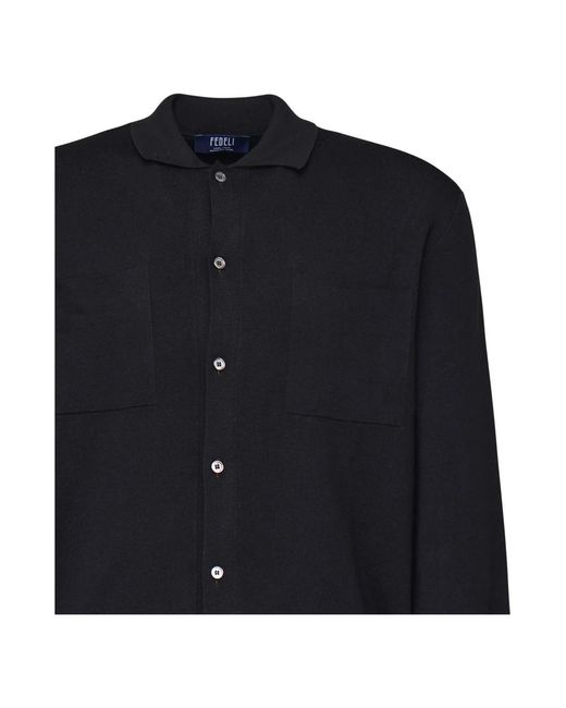Fedeli Blue Cardigans for men