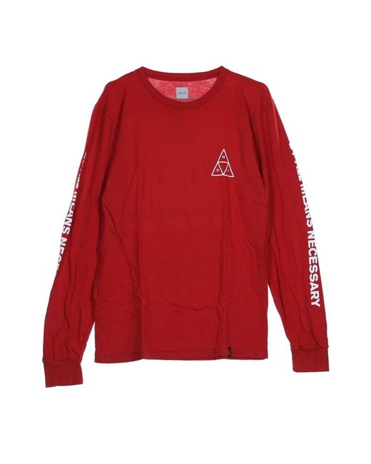Huf Rotes Resort Langarm Herren Tee in Red für Herren