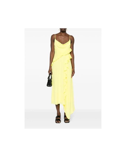 MSGM Yellow Party Dresses