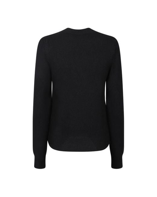 Palm Angels Black Round-Neck Knitwear