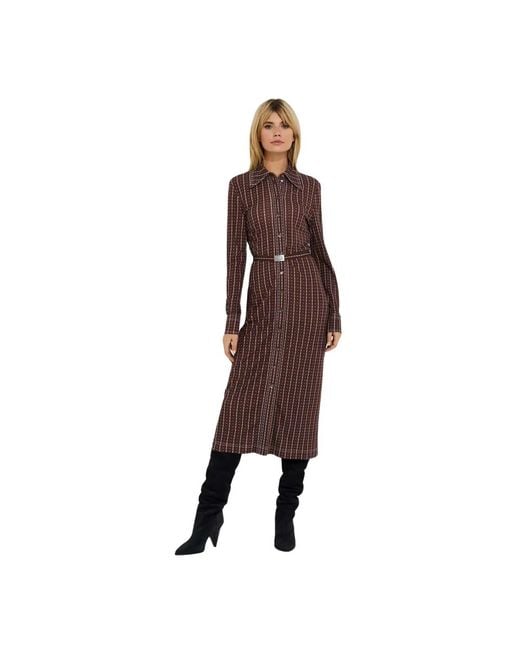 Tory Burch Midi Dresses in het Brown