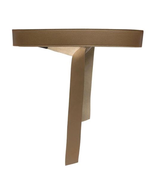 Niu Accessoires ,Leer Bow Leather Belt in het Natural