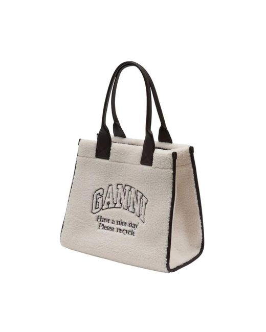 Ganni Gray Tote Bags