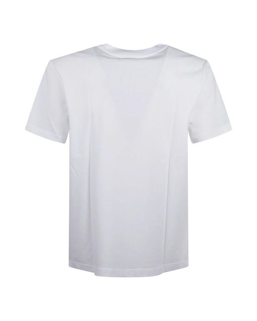 A.P.C. Tops ,Wit ,Katoen Logo T-Shirt in het White voor heren