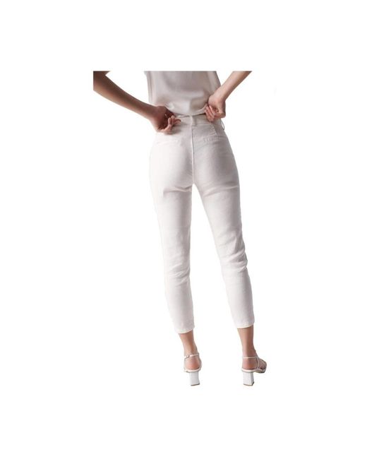 Salsa Jeans Pink Cropped Trousers