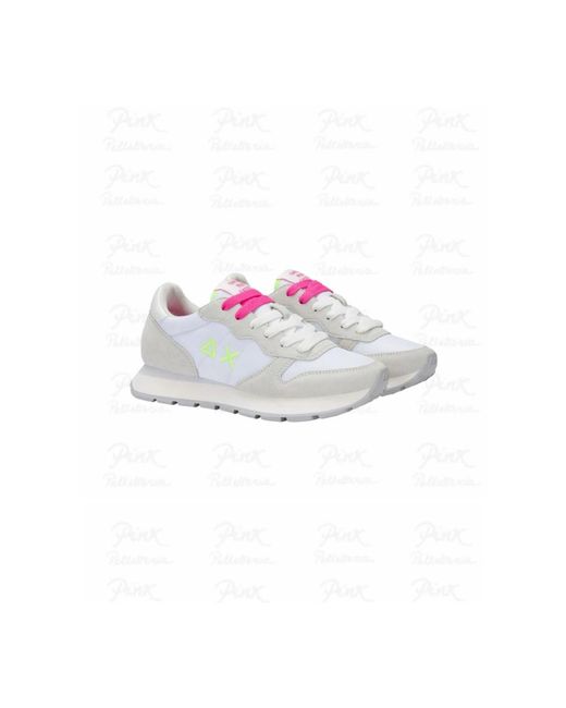 Sun 68 White Sneakers