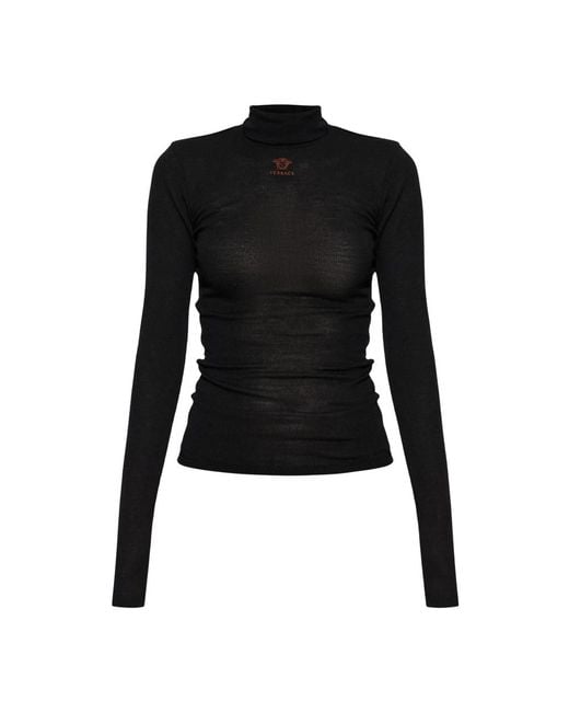 Turtlenecks Versace de color Black