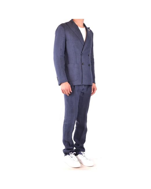 Lardini Kostuums ,Blauw ,Wol Single Breasted Suit Set in het Blue voor heren