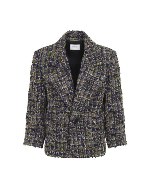Saint Laurent Black Tweed Jackets