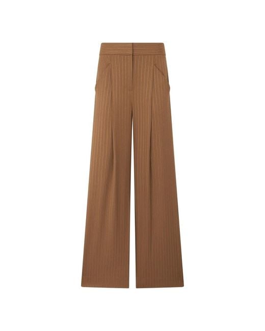Veronica Beard Brown Wide Trousers