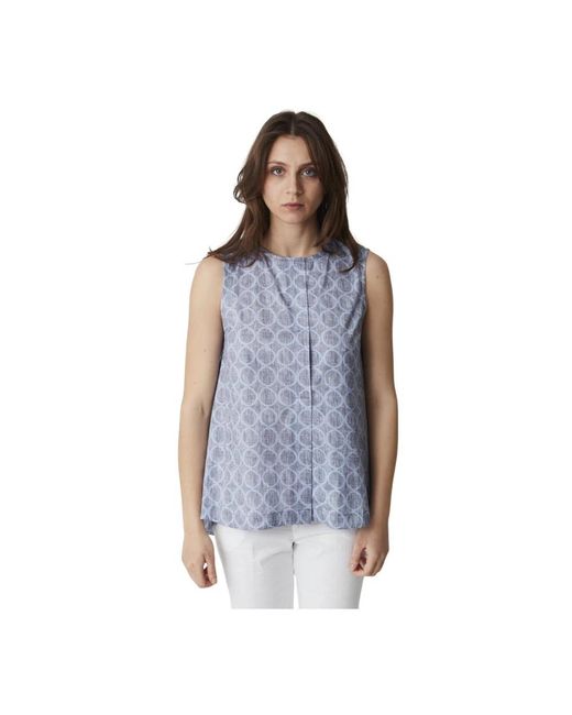 Circolo 1901 Blue Sleeveless Tops