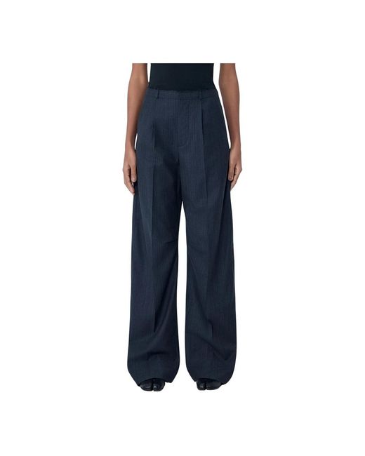MM6 by Maison Margiela Blue Wide Trousers