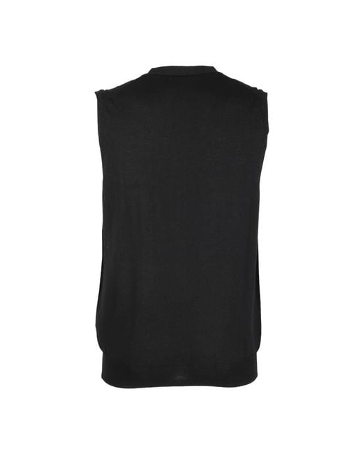 Paolo Pecora Black Waistcoats for men