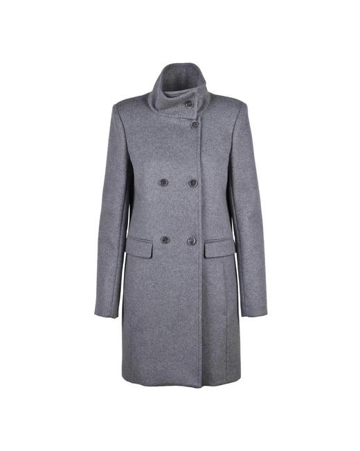 Patrizia Pepe Double-Breasted Coats in het Gray