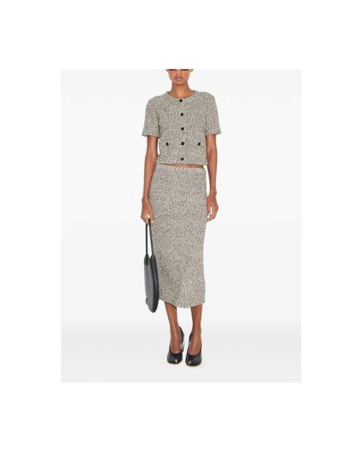 Tory Burch Gray Midi Skirts