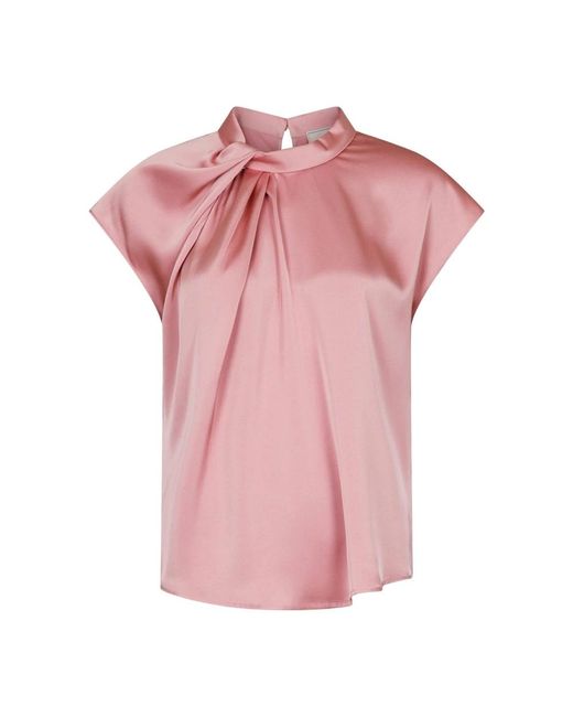 Neo Noir Overhemden ,Roze ,Satijn Fleur Drapy Satin Blouse in het Pink