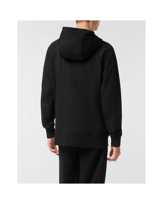 Philipp Plein Hoodies & Sweatvesten ,Zwart ,Katoen Zip Hoodie Basic Signature in het Black voor heren