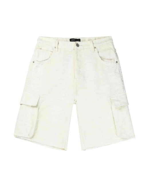 Shorts > denim shorts Purple Brand pour homme en coloris White
