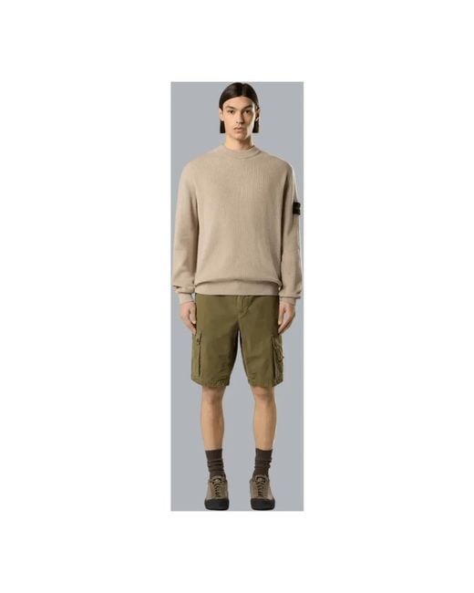 Stone Island Natural Round-Neck Knitwear for men