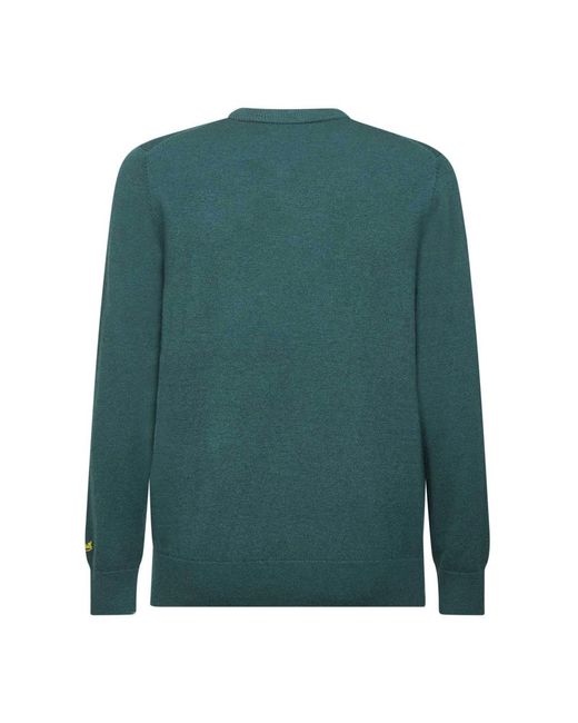 Mc2 Saint Barth Green Round-Neck Knitwear for men