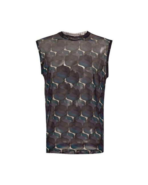 Dries Van Noten Gray Sleeveless Tops for men