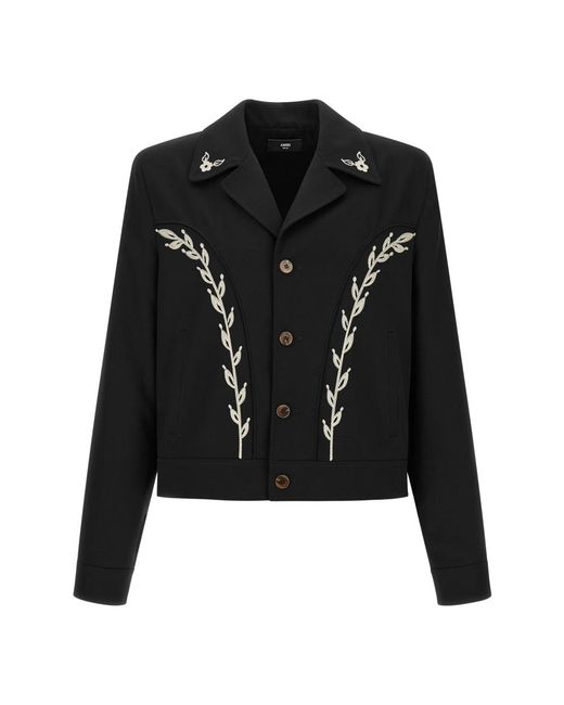 Amiri Western Jacket in het Black voor heren
