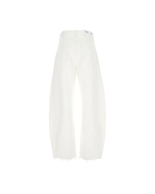 Agolde White Weiße high-waist wide-leg jeans