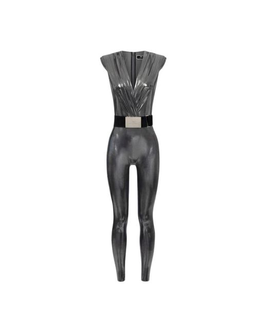 Elisabetta Franchi Black Jumpsuits