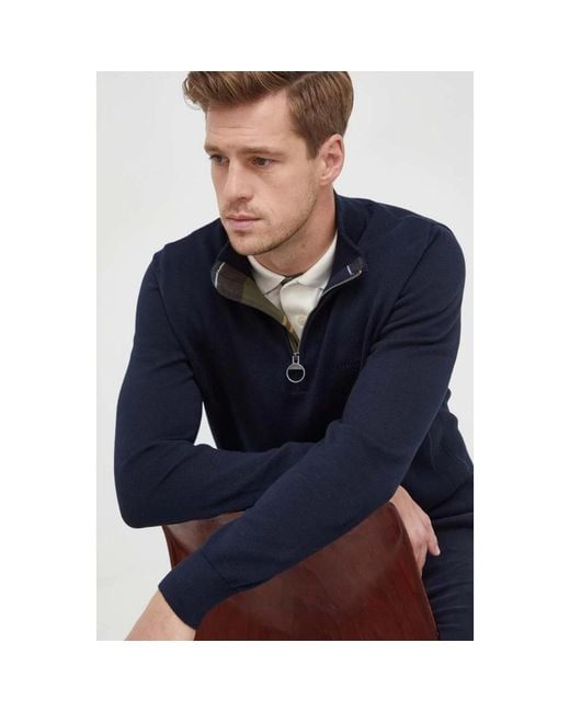 Turtlenecks Barbour de hombre de color Blue