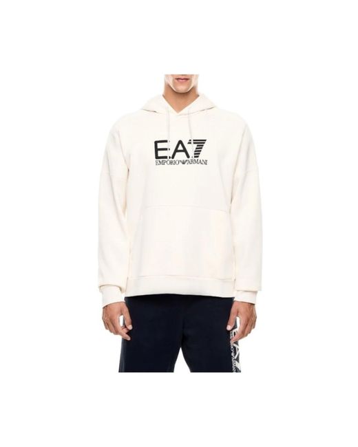 EA7 White Hoodies for men