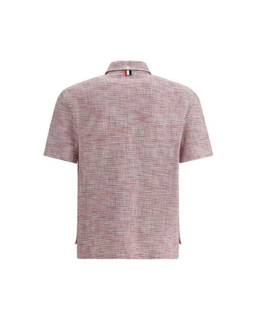 Short Sleeve Shirts di Thom Browne in Purple da Uomo
