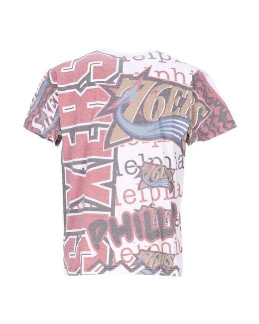 T-Shirts Mitchell & Ness de hombre de color Pink