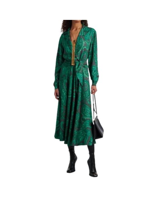 Wrap Dresses Etro en coloris Green