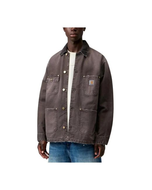 Carhartt Brown Denim Jackets for men