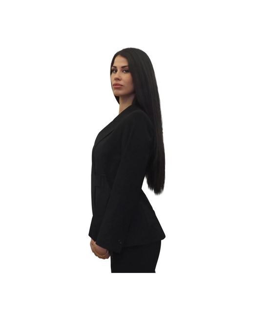 Marella Jassen ,Zwart ,Leer Blazers in het Black