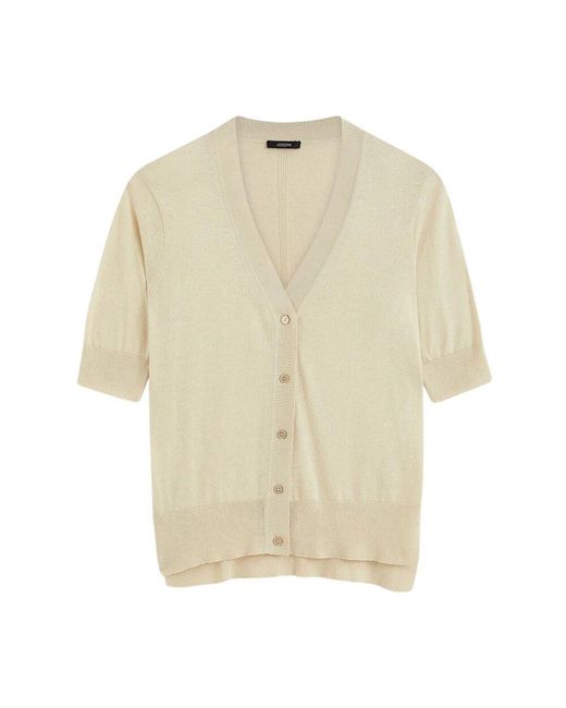 Joseph Natural Seiden baumwolle strickjacke leicht halbtransparent