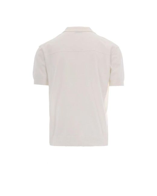 Paolo Pecora White V-Neck Knitwear for men