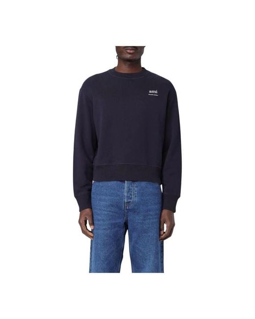AMI Blauer Wollpullover in Blue für Herren