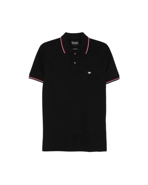 Emporio Armani Black Polo Shirts for men